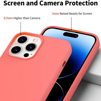 Silikoninis 1.5 mm.storio dėklas - rausvas (Apple Iphone 15 Pro Max)
